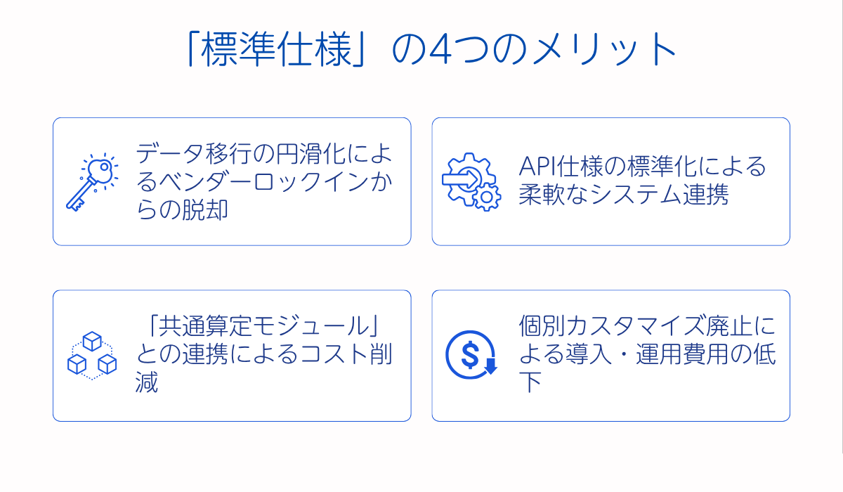 「標準仕様」の4つのメリット