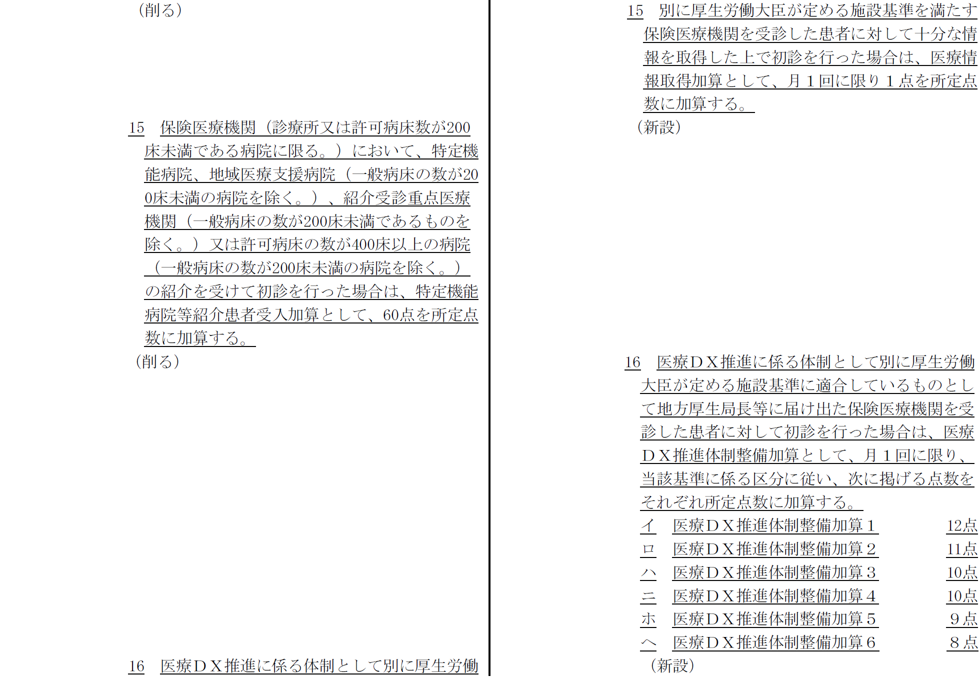 初診料における電子的診療情報連携体制整備加算の抜粋