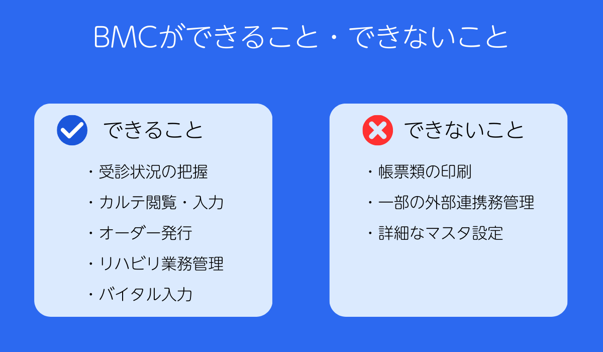 BMCができること・できないこと