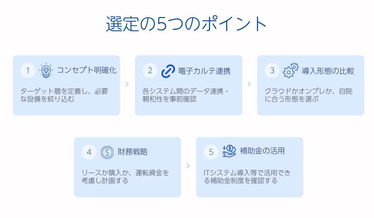 選定の5つのポイント