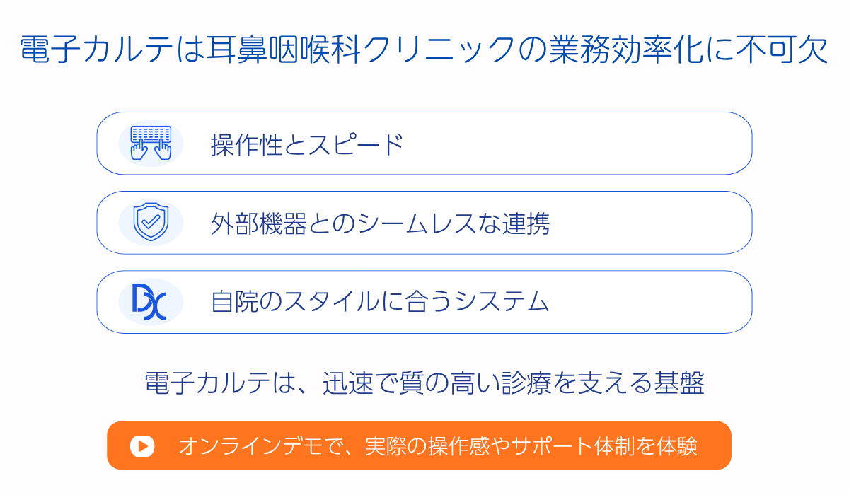 電子カルテは耳鼻咽喉科クリニックの業務効率化に不可欠