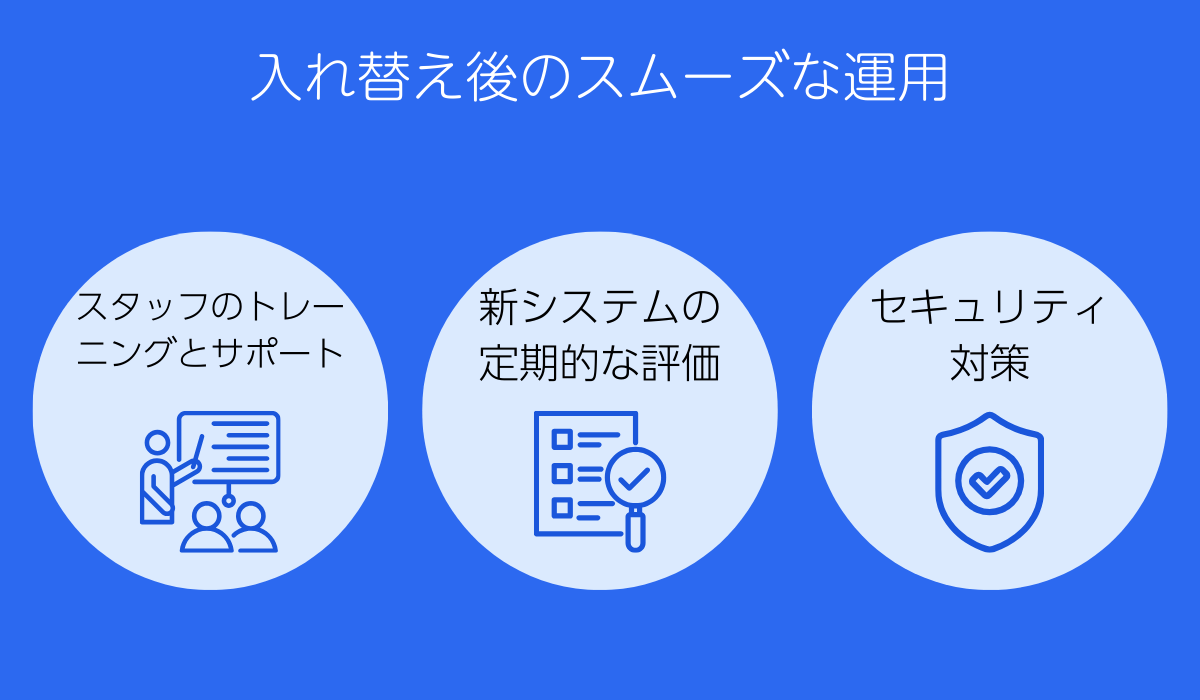 入れ替え後のスムーズな運用