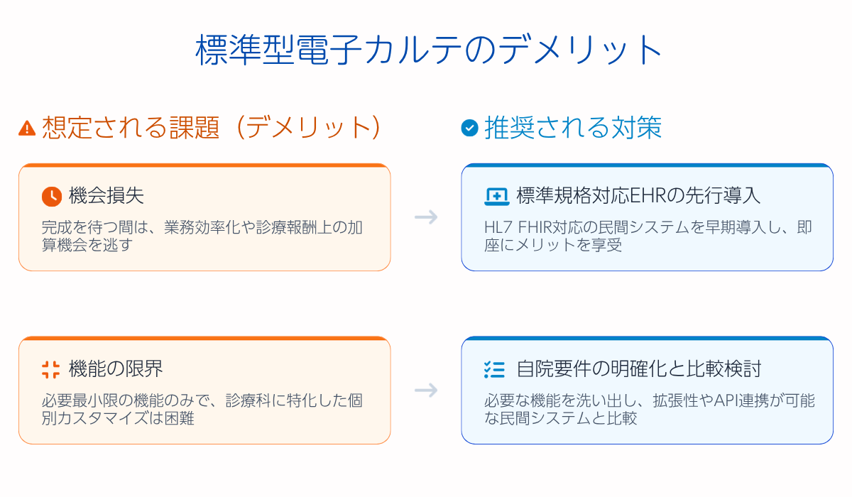 標準型電子カルテのデメリット