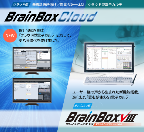 電子カルテシステム BrainBox Cloud BrainBox III